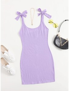 OEM Plus size, Λιλά εφαρμοστό φόρεμα lilac