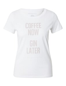 EINSTEIN & NEWTON Μπλουζάκι 'Gin' ανοικτό καφέ / λευκό
