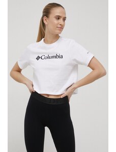 Βαμβακερό μπλουζάκι Columbia North Cascades γυναικεία, χρώμα: άσπρο IL3431 1930051