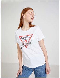 Λευκό Γυναικείο T-Shirt Guess - Γυναικεία