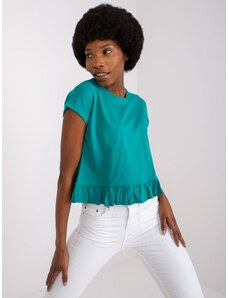 Fashionhunters Πράσινο Γυναικείο Βαμβακερό T-Shirt από τον Hierro MAYFLIES