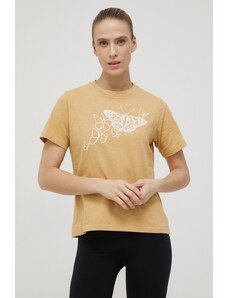 Βαμβακερό μπλουζάκι Columbia χρώμα: κίτρινο