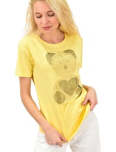 Potre Γυναικείο T-shirt με στρας αρκουδάκι