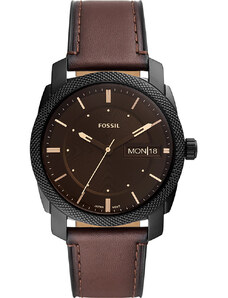 Fossil Machine - FS5901, Black case with Brown Leather Strap