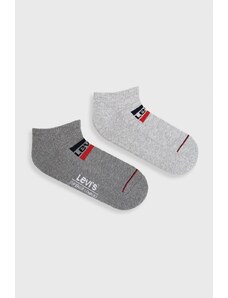 Κάλτσες Levi's ανδρικές, χρώμα: γκρι