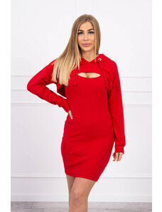 Kesi Φόρεμα με φούτερ κόκκινο