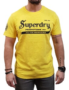 Superdry - M1011329A 7AK - Vintage Merch Store Tee - Marine Yellow Slub - T-shirt