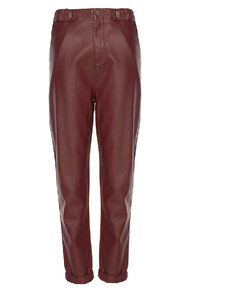 Leather look παντελόνι lynne (RED) 046-512002-3736 ΜΠΟΡΝΤΩ