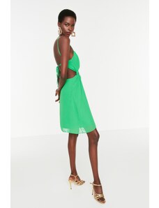 Trendyol Πράσινη Μέση Λεπτομερής Σιφόν Φόρεμα