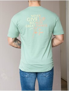 Huxley and Grace Ανδρική μέντα κοντομάνικη μπλούζα με τύπωμα NC82220M