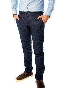 Gabbiano Μπλε παντελόνι με καρό μοτίβο