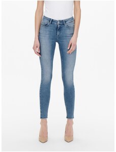 Only Μπλε Γυναικείο Skinny Fit Jeans με Κεντημένο Αποτέλεσμα ΜΟΝΟ Ρουζ - Γυναικεία
