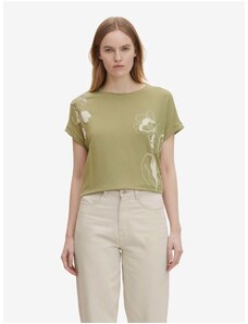 Ανοιχτό Πράσινο Γυναικείο T-Shirt με Tom Tailor Print - Γυναικεία