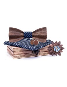 Legend - LGDWT-316 - Set Wooden Bow Ties - D Blue - ΠΑΠΙΓΙΟΝ