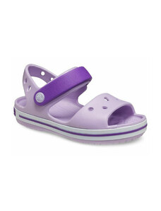 Crocs Crocband Sandal Kids Lavender/Neon Purple Παιδικά Ανατομικά Σανδάλια Μωβ (12856-5P8)