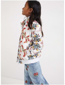 Λευκό Girls' Flowered Jacket Desigual Cala - Κορίτσια