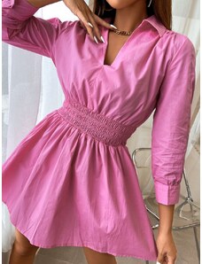 OEM Ροζ φόρεμα με λάστιχο στη μέση