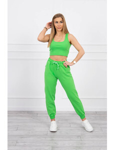 Kesi Set top+παντελόνι πράσινο νέον