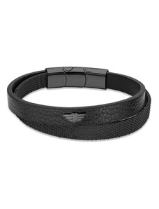 POLICE Bracelet Hardware Black Leather - Stainless Steel PEAGB2214912