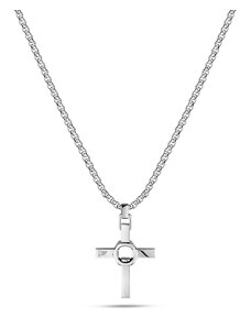 POLICE Cross Crossed Out Silver Stainless Steel PEAGN2211311