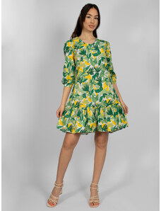 FREE WEAR Φόρεμα Με Μανίκι 3/4 - Πράσινο - 004004