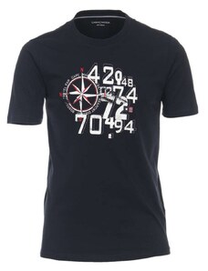 CASA MODA Ανδρική μπλέ navy κοντομάνικη μπλούζα t-shirt (έως 7XL), Χρώμα Μπλε Σκούρο, Μέγεθος XXL