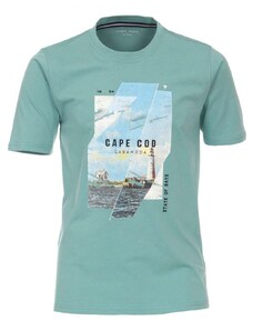 CASA MODA Ανδρική τυρκουάζ κοντομάνικη μπλούζα t-shirt (έως 7XL), Χρώμα Πράσινο-Λαδί, Μέγεθος 3XL
