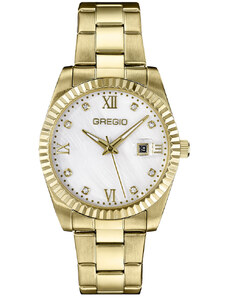 GREGIO Mallory - GR360020 Gold case with Stainless Steel Bracelet