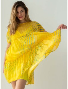 BEATRICE B Beatrice | Tie dye φόρεμα με επίπεδα Κίτρινο