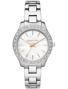 MICHAEL KORS Liliane Crystals - MK4556, Silver case with Stainless Steel Bracelet
