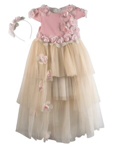 Online Παιδικό αμπιγέ φόρεμα για κορίτσια Ηροφίλη ροζ