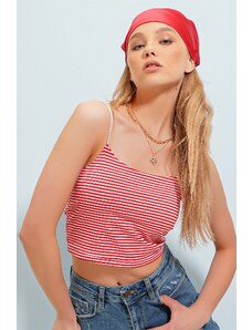 Trend Alaçatı Stili Μπλούζα - Κόκκινη - Εφαρμοστό