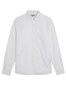 TED BAKER Πουκαμισο Remark Long Sleeve Smart Linen Shirt 259147 white