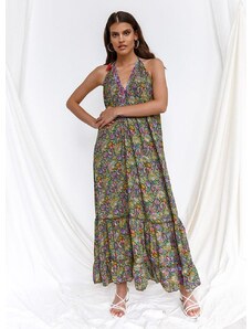 Forebelle Collection Φόρεμα Maxi Εξώπλατο Πράσινο - Abuelo