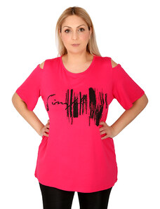 Francesca Fashion Γυναικεία μπλούζα με στάμπα Ροζ