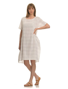 Harlem Άσπρο midi φόρεμα σε ίσια γραμμή