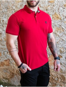 Everbest ανδρική κόκκινη Polo μπλούζα Plus Size 222836R