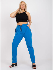 Fashionhunters Blue Oversized Sweatpants with Straight Legs by Savage