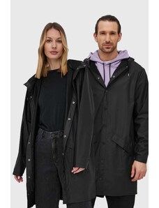 Μπουφάν Rains 12020 Long Jacket χρώμα: μαύρο