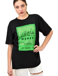 Potre Γυναικείο T-shirt με τύπωμα και στρας