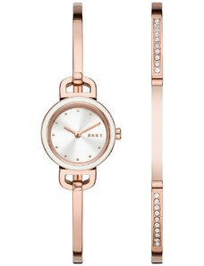 DKNY City Link Gift Set - NY2962, Rose Gold case with Stainless Steel Bracelet