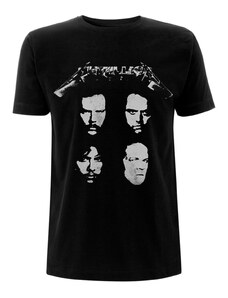 ROCK OFF Ανδρικό μπλουζάκι Metallica - 4 Πρόσωπα - Μαύρο - RTMTLTSB4FAC