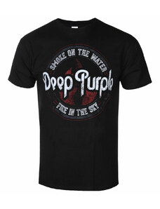 Ανδρικό μπλουζάκι Deep Purple - Smoke Circle - ΜΑΥΡΟ - ROCK OFF - DPTS06MB