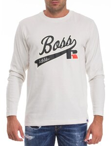 Boss x Russell Jersey T_L_RA T-shirt κανονική γραμμή off white
