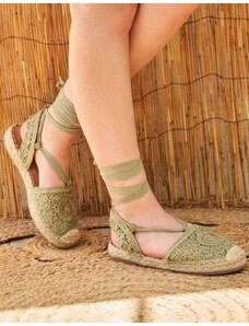 INSHOES Γυναικείες εσπαντρίγιες open heel Πράσινο