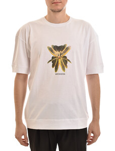 Brokers Chest Flower Logo Oversized T-Shirt-White