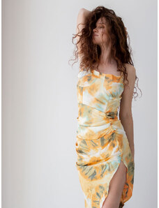 Sotris collection | Tie-dye φόρεμα με πιέτες στο κάτω μέρος Πολύχρωμο