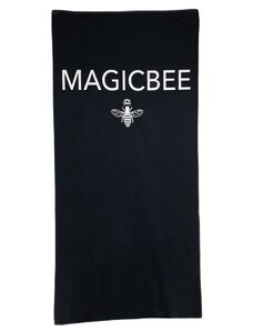 Magic Bee Clothing MAGIC BEE - MB220 - LOGO - BLACK - 140 Χ 70 cm - Πετσέτα Θαλάσσης