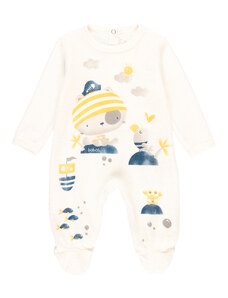 Boboli Velour Play Suit Printed For Baby (133052) - OFF WHITE