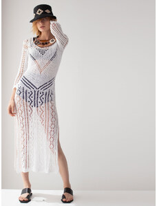 Sotris collection | Πλεκτό φόρεμα κροσέ Λευκό